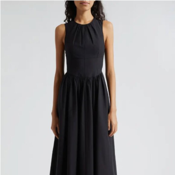 NWT Cinq à Sept Benita Sleeveless Cotton Blend Black Dress Size 10 - Picture 1 of 7